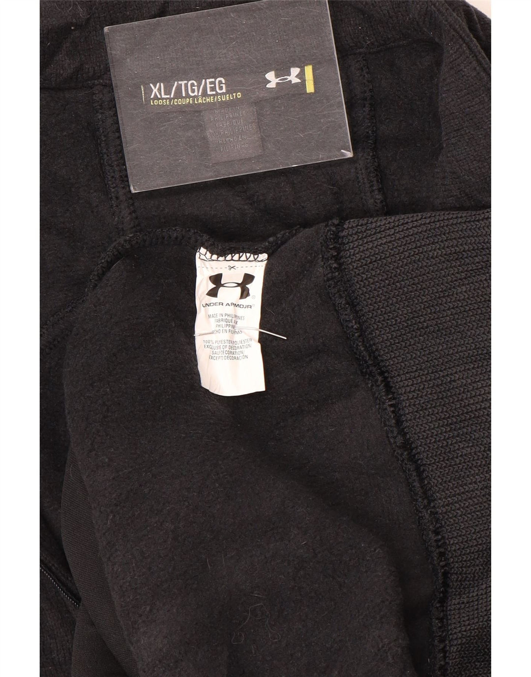 Pulover pentru bărbați Under Armour, cu fermoar și gât, XL, poliester gri