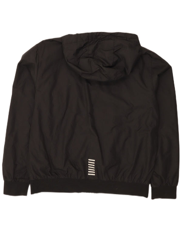 Jachetă de ploaie cu glugă pentru bărbați Emporio Armani UK 42 XL Poliamidă neagră