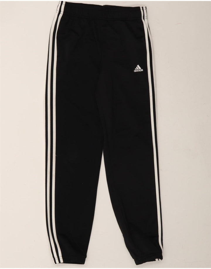ADIDAS Boys Tracksuit Trousers Joggers 11-12 Years  Black Polyester Vintage Adidas and Second-Hand Adidas from Messina Hembry 