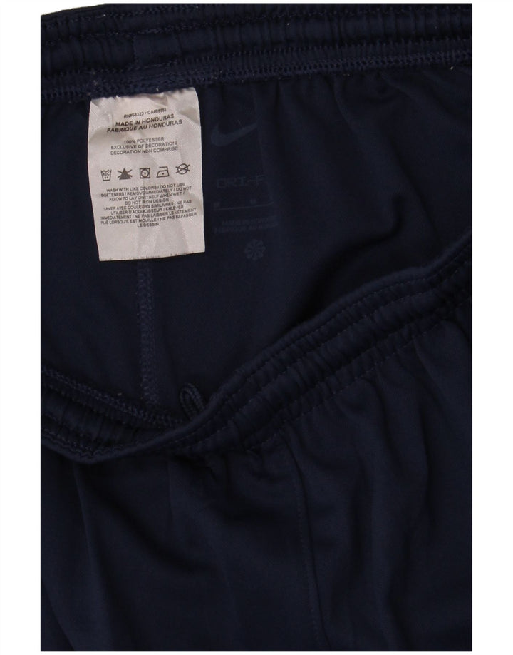 Pantaloni scurți sport Nike Dri Fit pentru femei UK 12 Medium Bleumarin Poliester