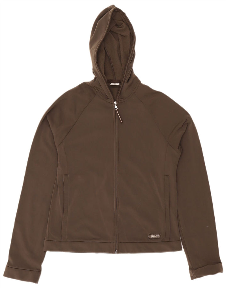 Pulover Fila pentru damă, cu fermoar, maro mediu, UK 12