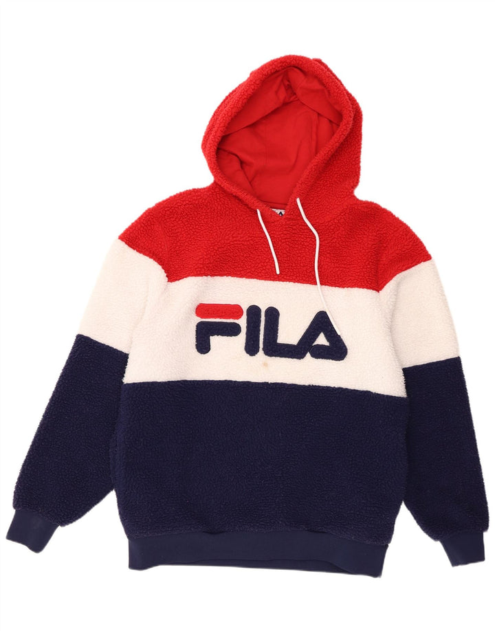 Pulover Fila pentru bărbați din fleece, poliester color bloc mediu, multicolor