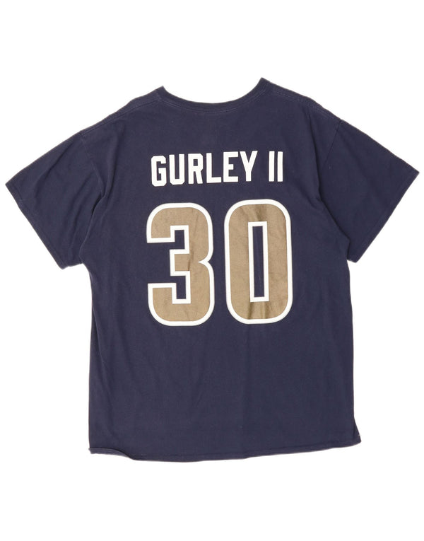 MAJESTIC Bărbați Todd Gurley II Tricou grafic Top XL Bumbac bleumarin