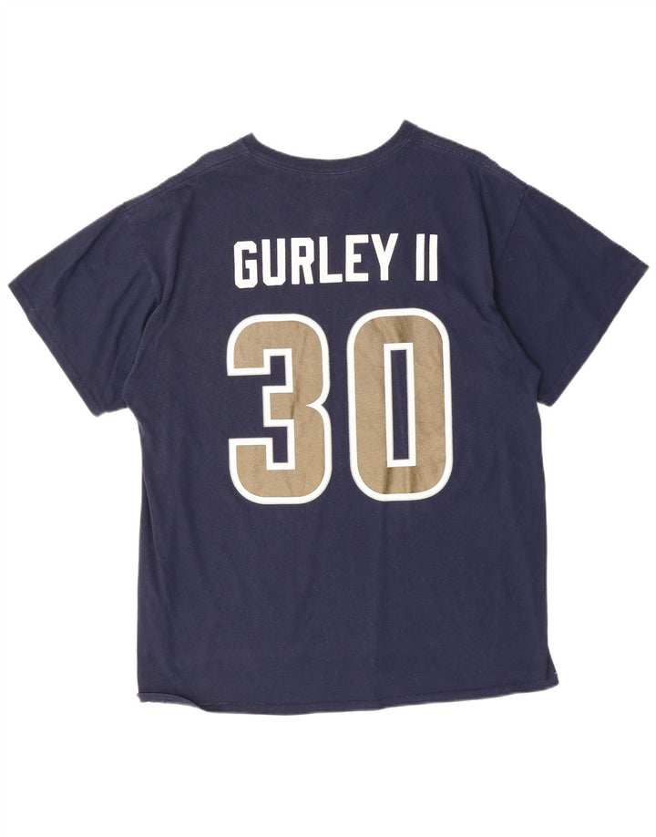 MAJESTIC Bărbați Todd Gurley II Tricou grafic Top XL Bumbac bleumarin