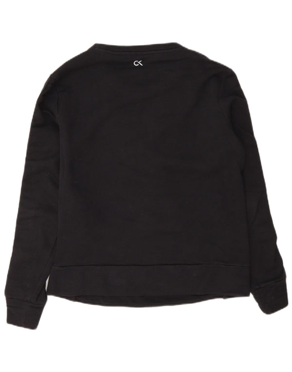 Calvin Klein Pulover cu grafic pentru femei UK 10 mic Bumbac bleumarin