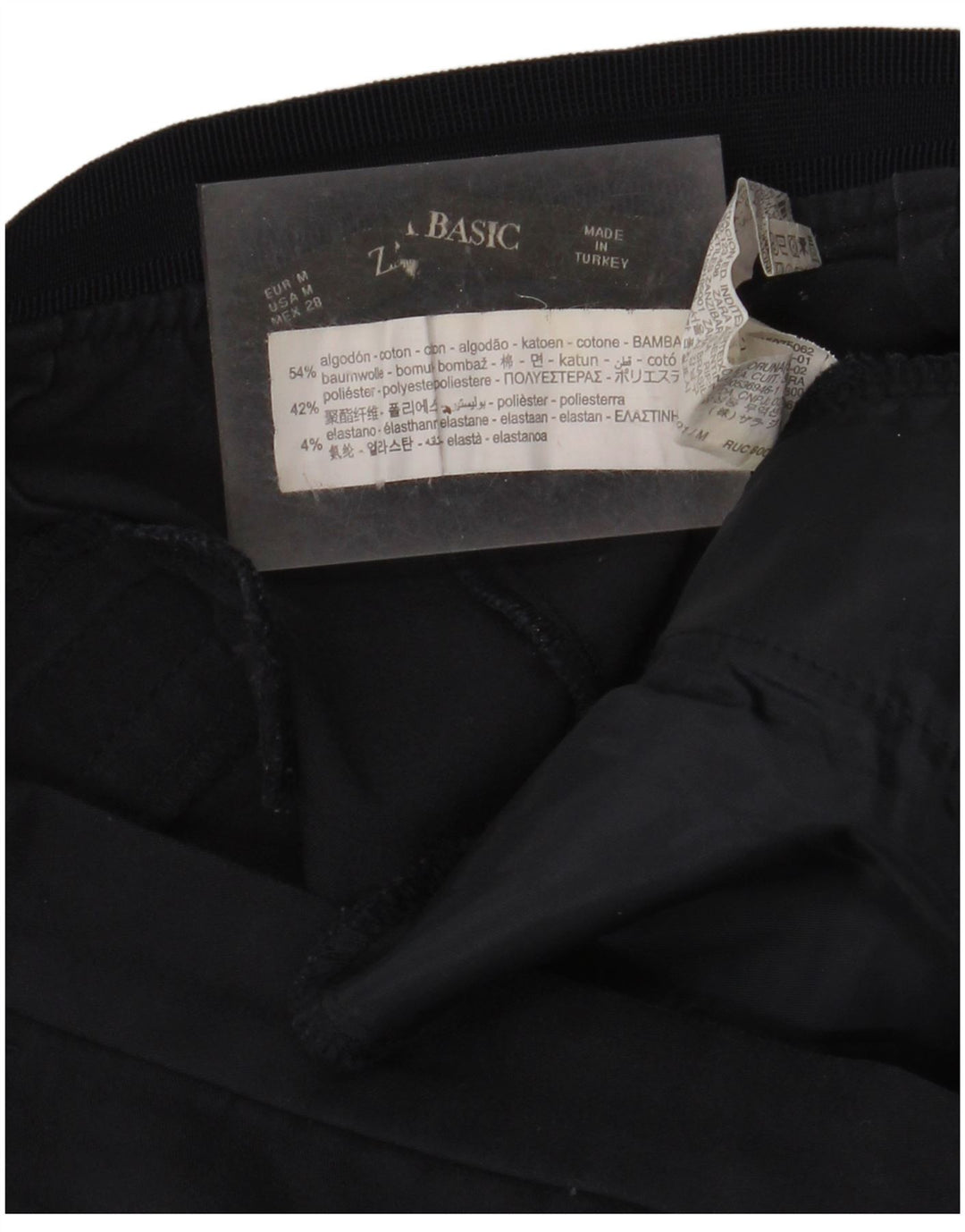 Pantaloni chino slim pentru femei ZARA Mediu L28 L27 Bumbac bleumarin