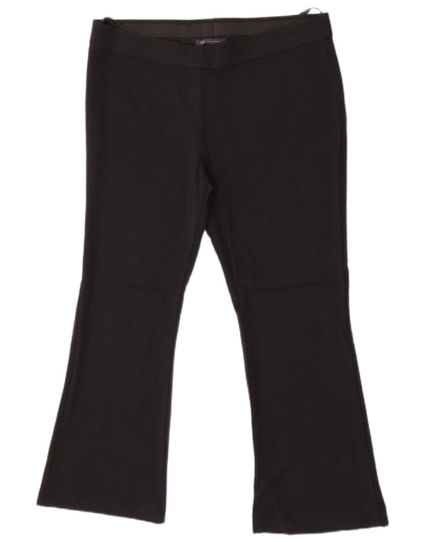 Marks & Spencer Pantaloni casual Flare pentru femei UK 18 XL W38 L28 Viscoză neagră