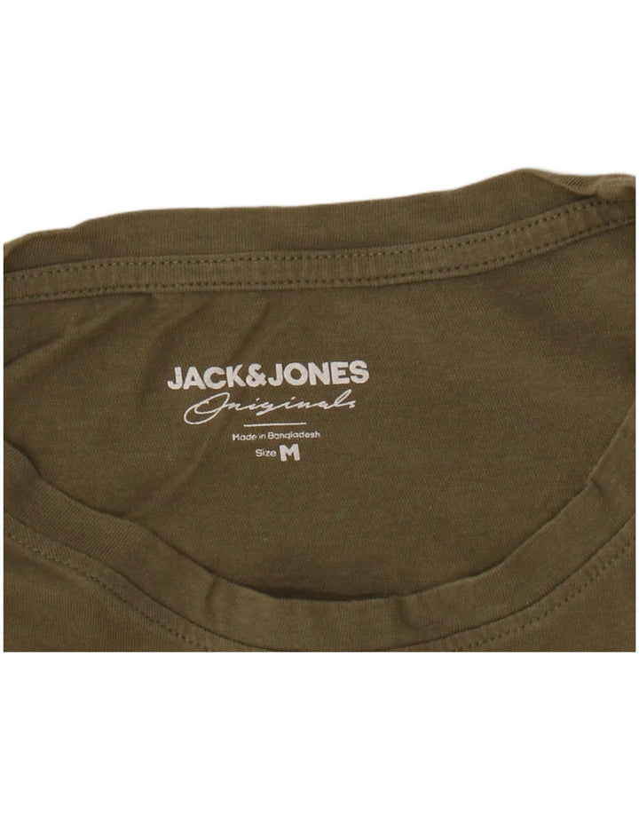 JACK & JONES Tricou Bărbați Top Mediu Kaki Bumbac