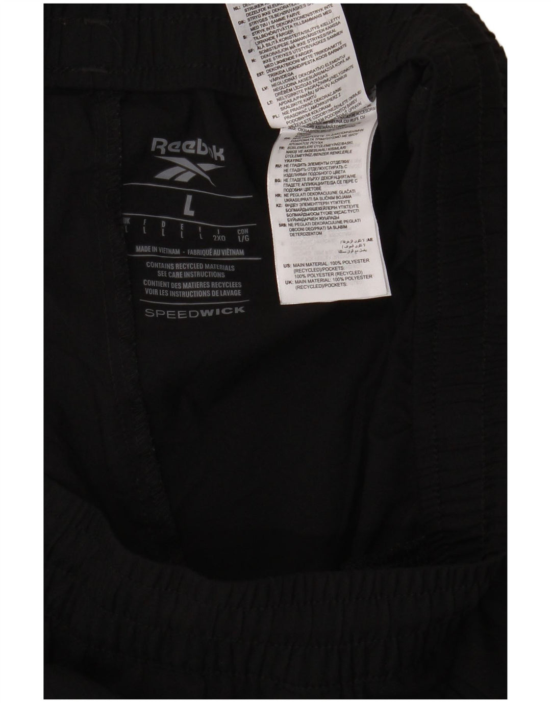 Pantaloni de trening Reebok pentru bărbați, mari, negru, poliester