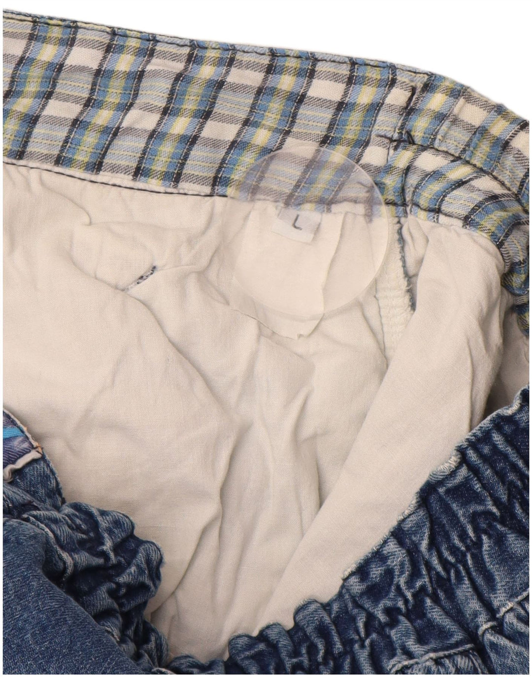 Blugi conici pentru femei VINTAGE L34 L30 Albastru