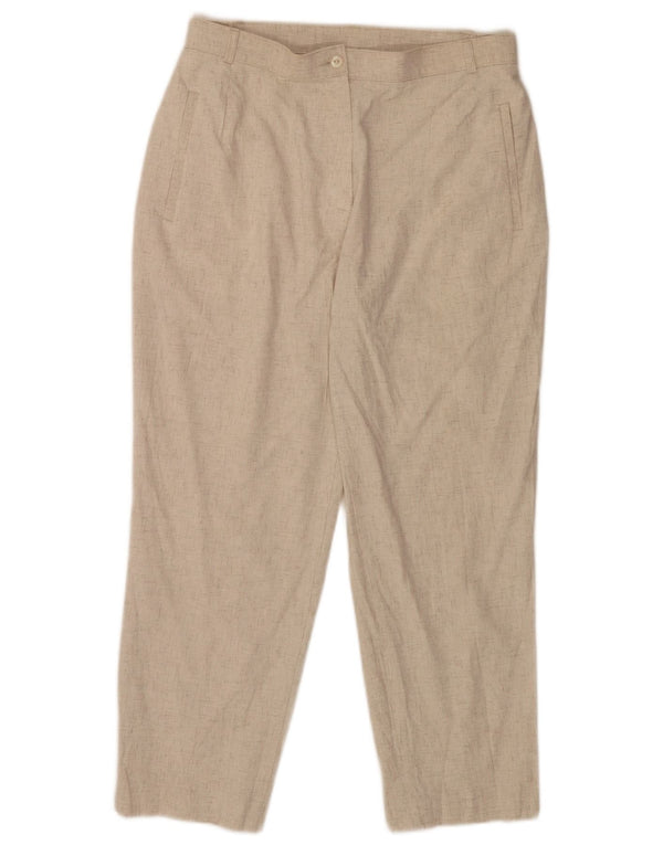 Pantaloni casual conici pentru femei Marks & Spencer UK 14 Medium W30 L26 Bej