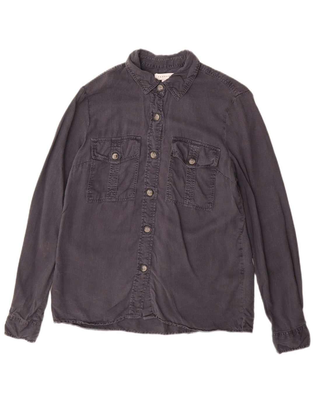 Cămașă Topshop pentru femei UK 8 Small Grey Tencel