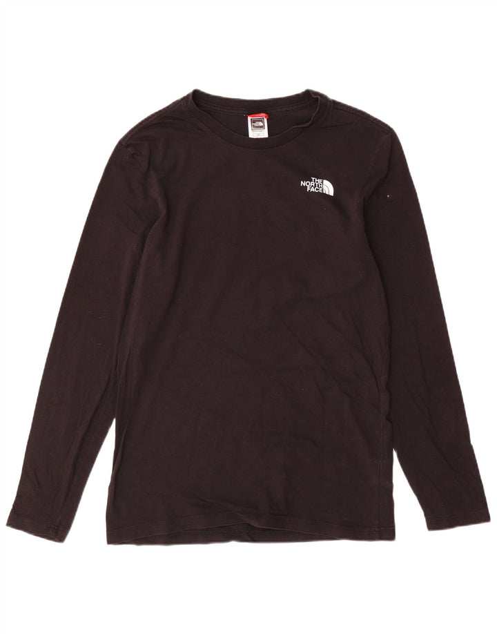 THE NORTH FACE Top grafic pentru bărbați cu mânecă lungă, mic, negru, bumbac