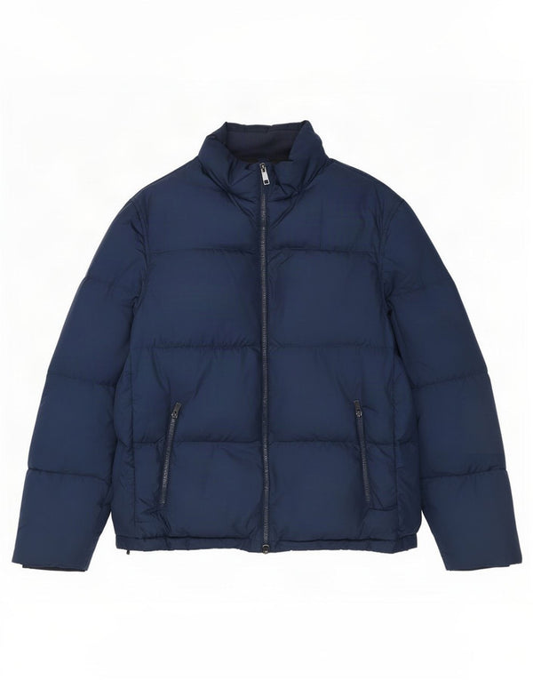 Jachetă căptușită pentru bărbați Massimo Dutti UK 42 XL bleumarin poliester