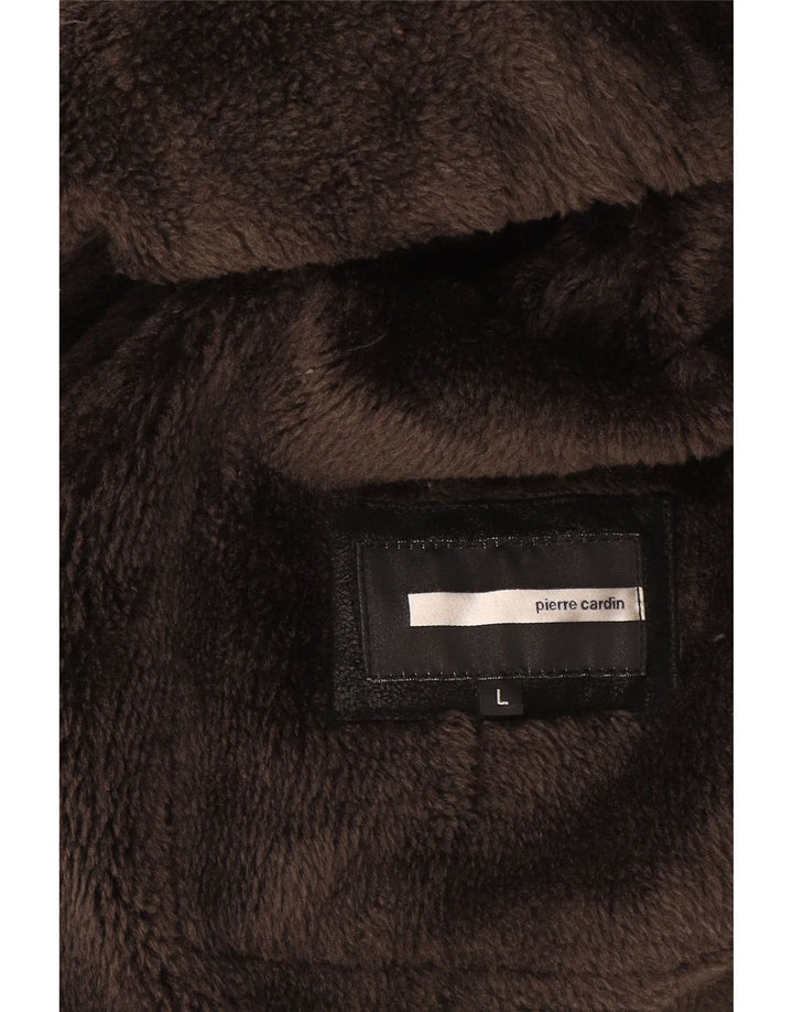 Jachetă pentru bărbați Pierre Cardin cu 2 nasturi Sherpa Blazer UK 40 Large Black