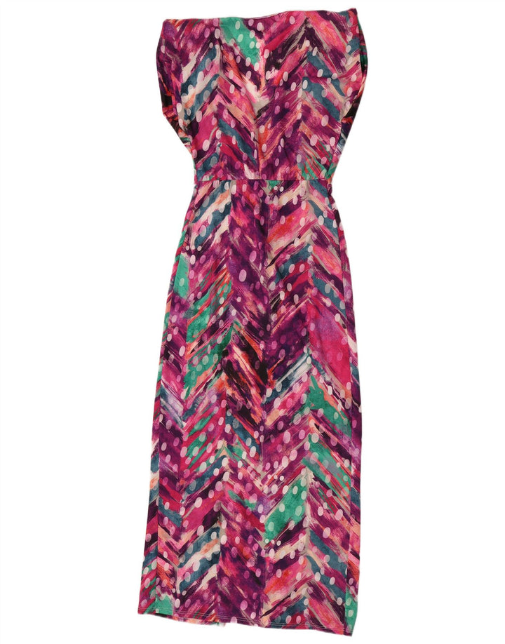 Rochie teacă vintage pentru femei cu model abstract, UK 12, medie, multicoloră