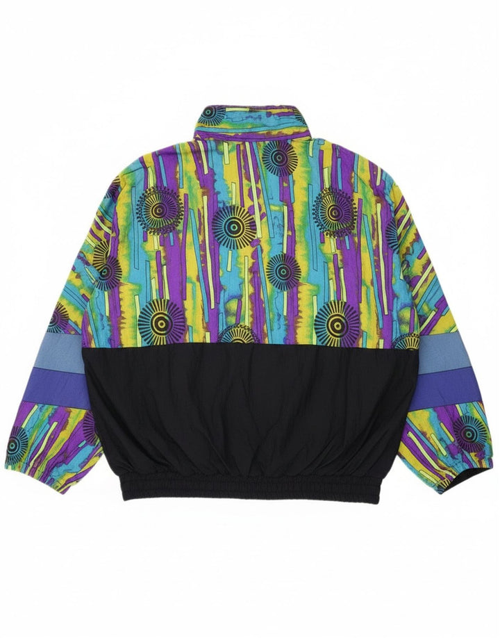 Jachetă Anorak Vintage pentru femei cu model abstract, UK 16, mare, multicoloră