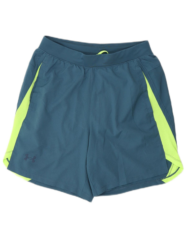 Pantaloni scurți sport Under Armour pentru bărbați, albastru mediu, poliester color bloc