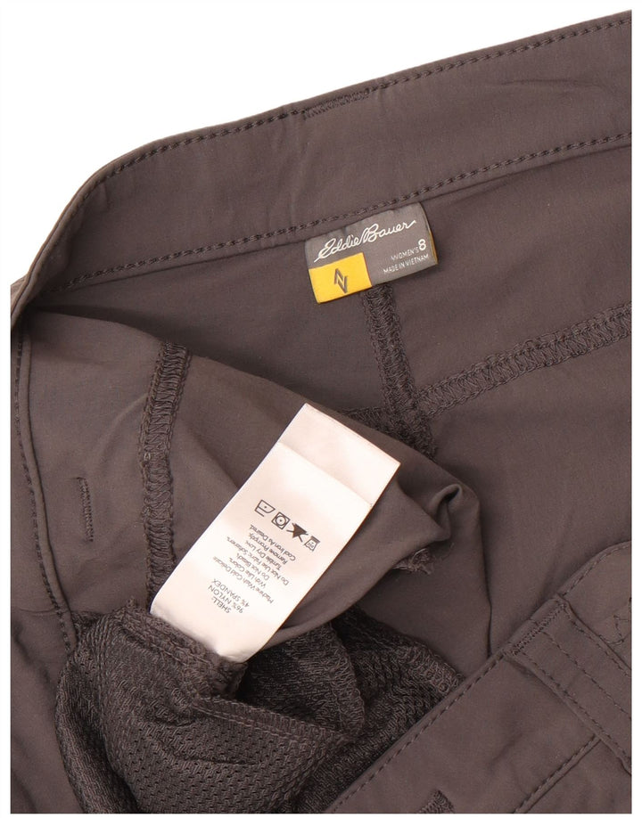 Pantaloni scurti cargo pentru femei Eddie Bauer US 8 Medium W32 Nylon gri