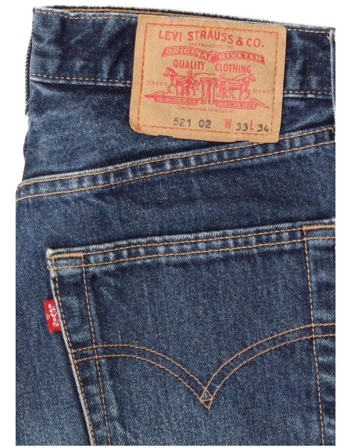 Blugi drepti pentru bărbați Levi's 521 W33 L29 Bumbac albastru