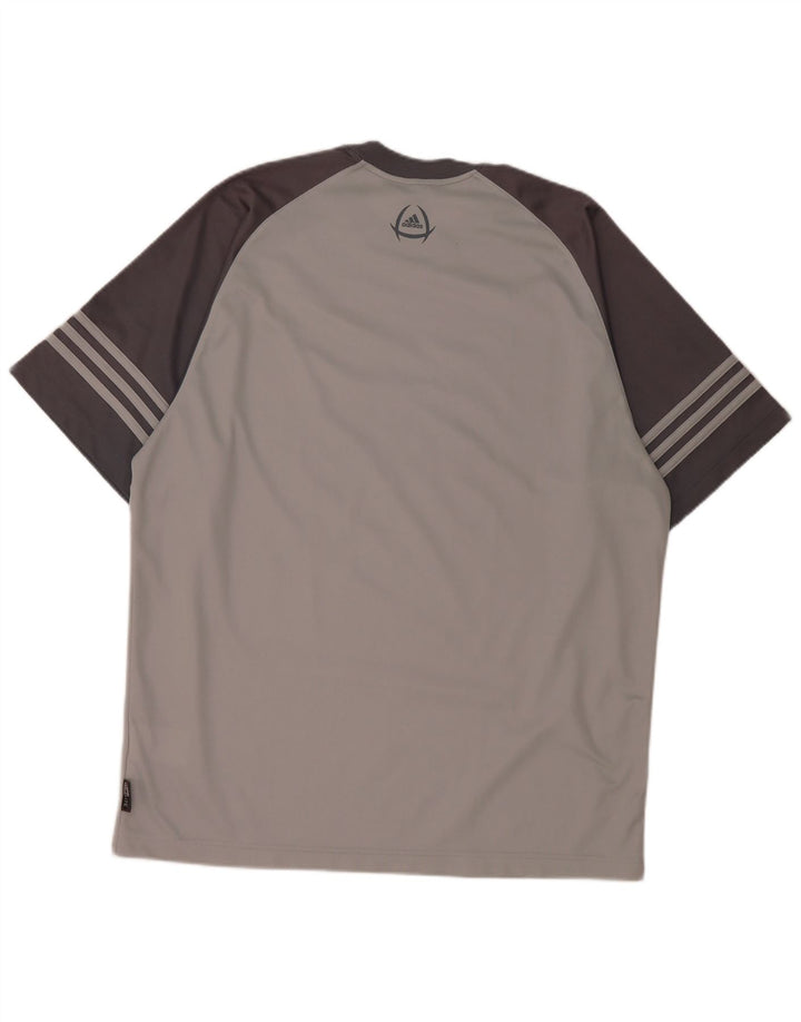 Tricou cu grafic Climalite ADIDAS pentru bărbați, Marea Britanie 42/44, mare, gri Colorblock