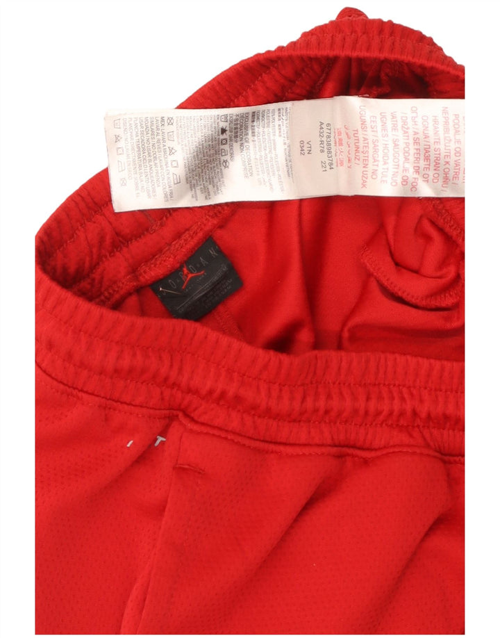 Pantaloni scurți sport Jordan pentru băieți 12-13 ani, roșu, poliester color bloc