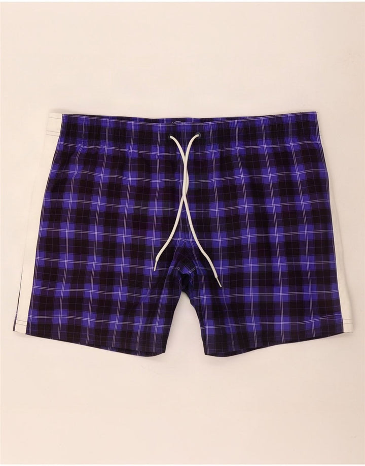 Sundek Mens Swimming Shorts Large Purple Check