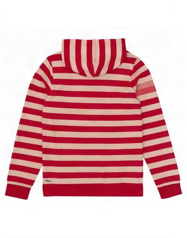 Pulover adidas Climalite pentru femei UK 14, bumbac cu dungi roz mediu