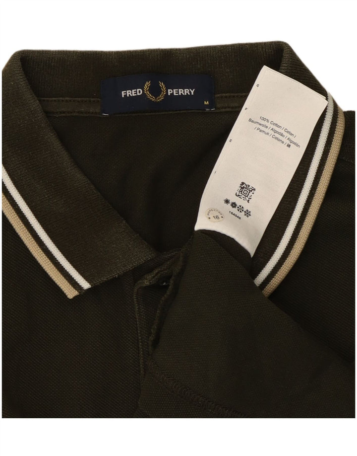 Cămașă polo Fred Perry pentru bărbați, bumbac kaki mediu