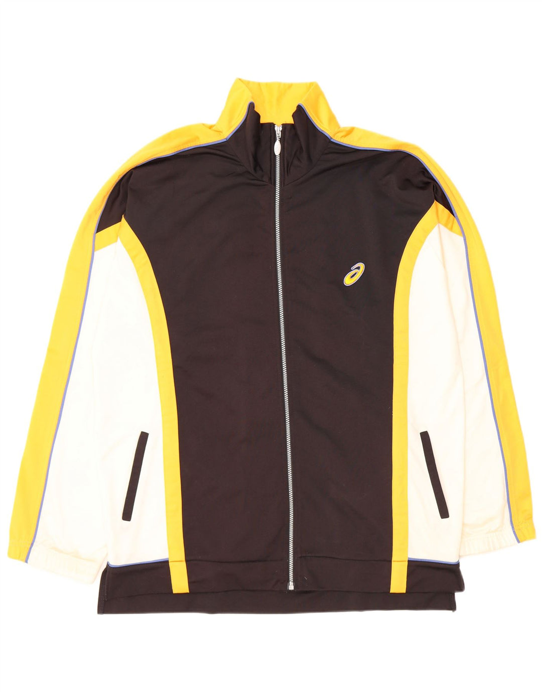 Jachetă de top pentru trening grafic ASICS pentru bărbați XL, poliester color bloc negru