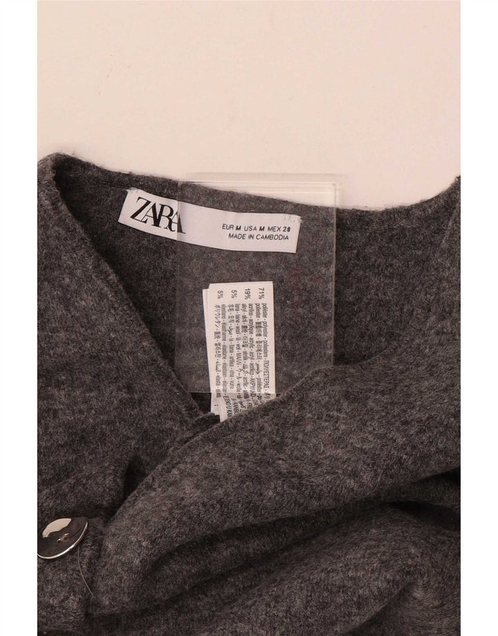 Vestă din tricot pentru femei Zara UK 12 Medium Gri Poliester
