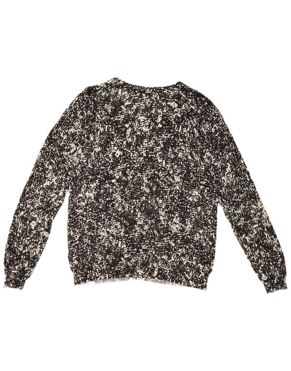 Pulover cardigan cu model abstract pentru femei Marks & Spencer UK 16 mare negru