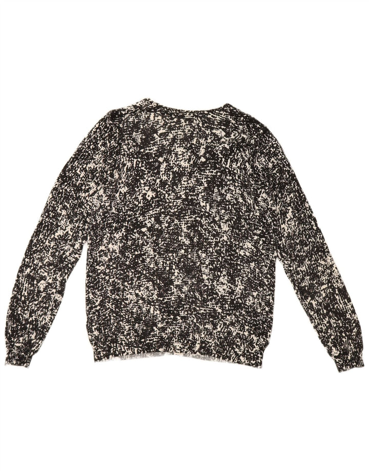 Pulover cardigan cu model abstract pentru femei Marks & Spencer UK 16 mare negru