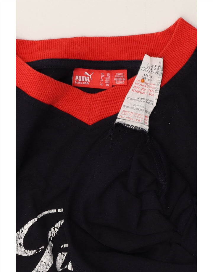 Tricou grafic PUMA pentru bărbați Top 2XL bumbac bleumarin