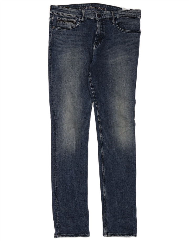 Blugi slim pentru bărbați Calvin Klein W34 L34 Bumbac albastru