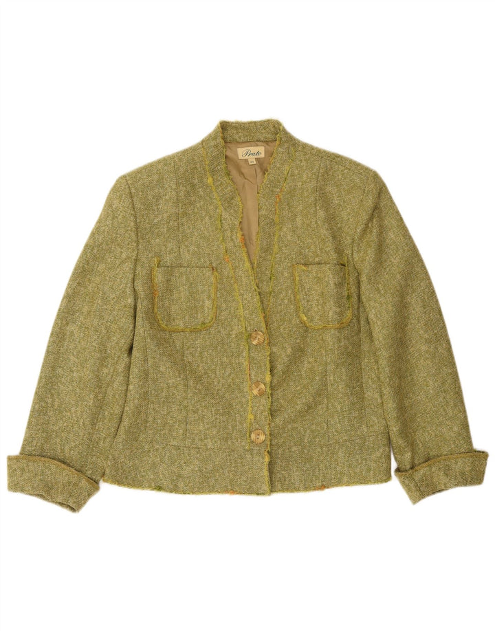 Jachetă Prato pentru femei cu 3 nasturi IT 44 Medium Khaki Flecked