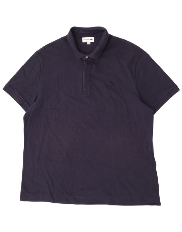 Tricou polo Lacoste pentru bărbați, cu formă regulată, mărimea 7 2XL, bumbac bleumarin