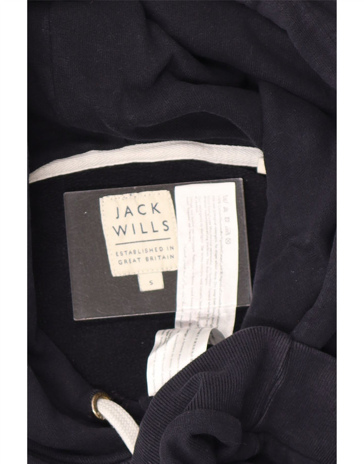 JACK WILLS Pulover cu glugă pentru bărbați din bumbac, albastru bleumarin