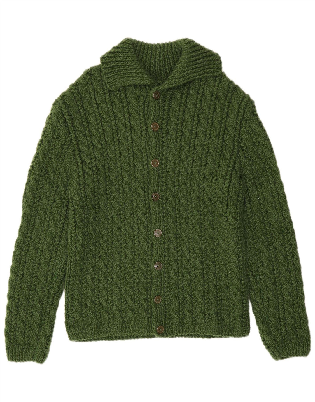 Cardigan Vintage pentru bărbați, verde mic
