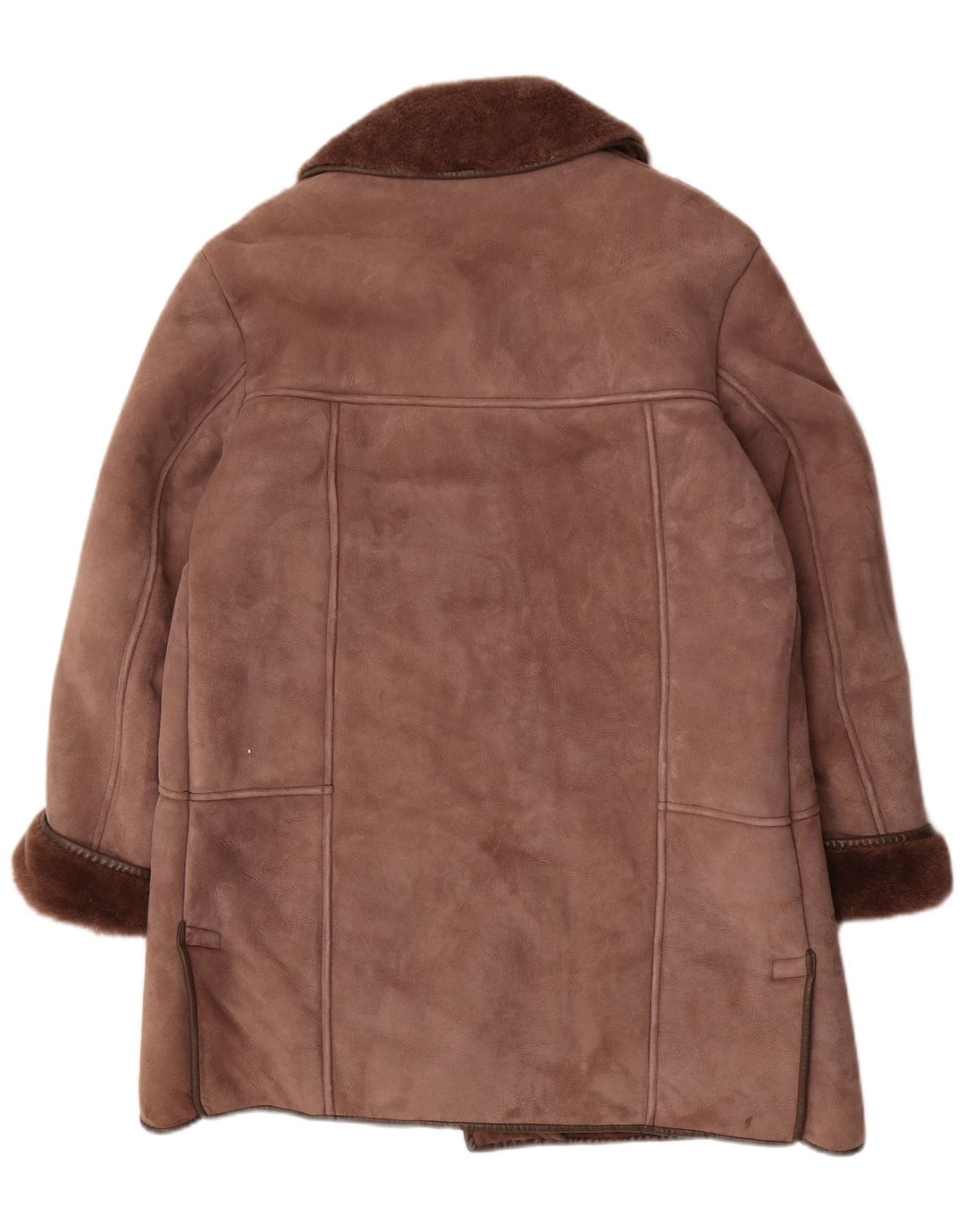 Palton bărbătesc din shearling Nurseys UK 36 Mic maro piele de oaie