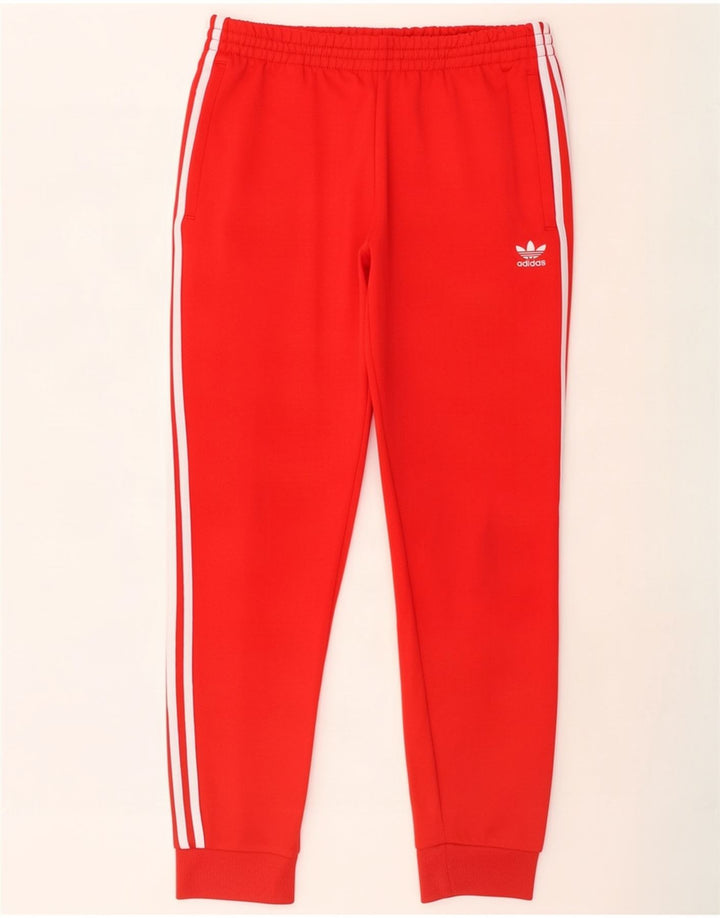 Pantaloni de trening pentru bărbați Adidas Pantaloni de jogging mare, roșu, poliester