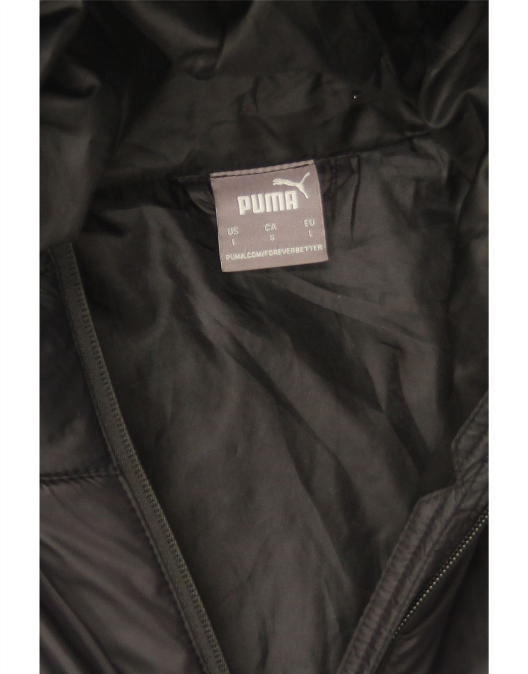 Jachetă căptușită cu glugă Puma pentru bărbați UK 40, mare, gri, poliester
