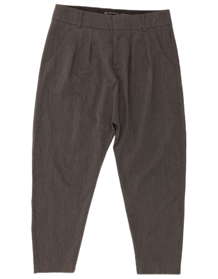 Pantaloni harem Capri pentru femei Zara Mici W26 L20 Gri Viscoză