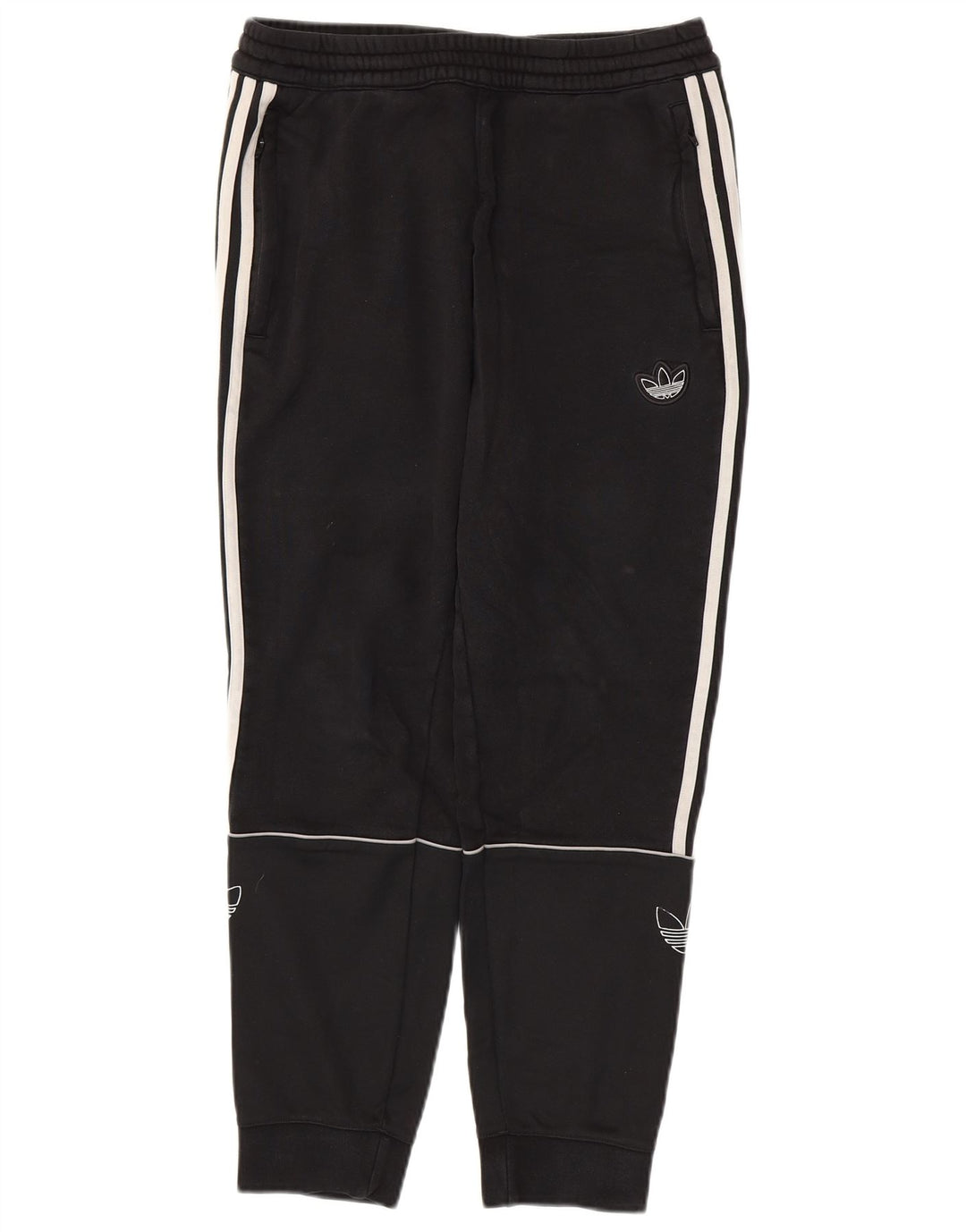 Pantaloni de trening grafic ADIDAS pentru bărbați Pantaloni de jogging, bumbac mediu negru