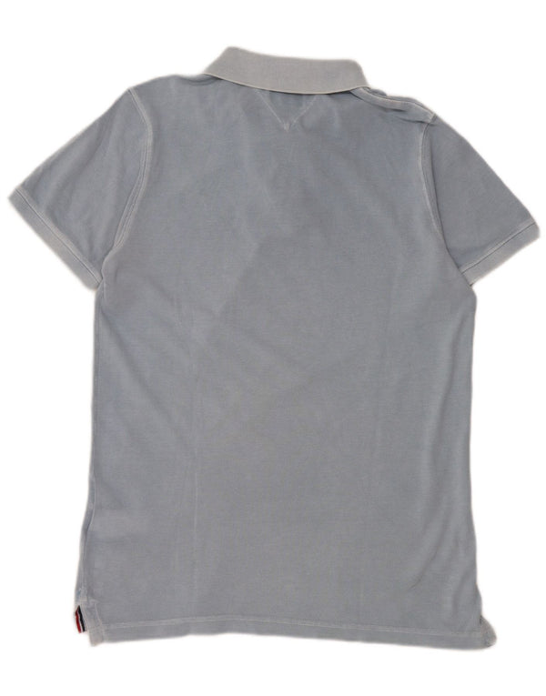 Tricou polo Tommy Hilfiger pentru bărbați, bumbac albastru mediu