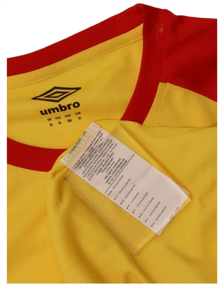 Tricou Umbro Bărbați Top XL Galben Poliester Bloc de culoare