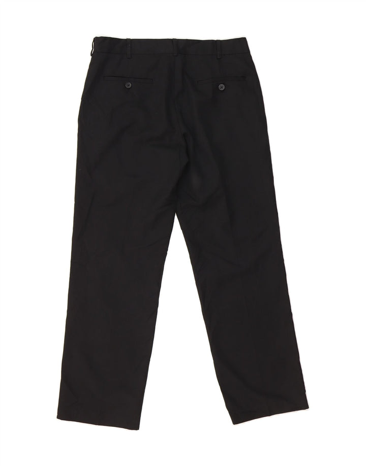 IZOD Mens Straight Chino Trousers W31 L30 Black Polyester Vintage Izod and Second-Hand Izod from Messina Hembry 