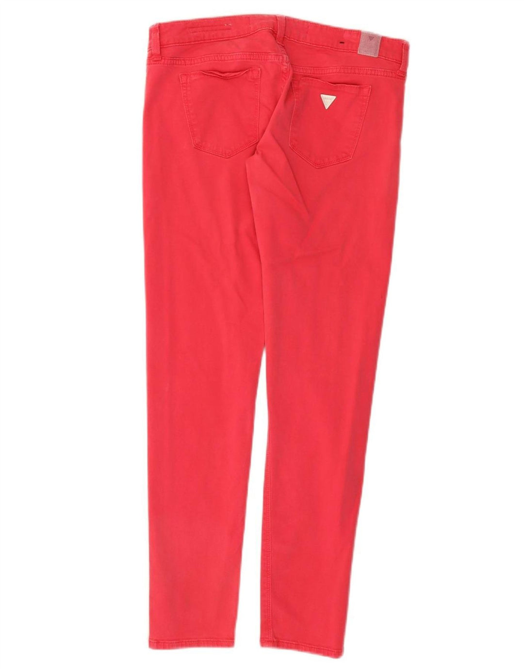 Pantaloni casual slim pentru femei GUESS L29 L28 bumbac roz