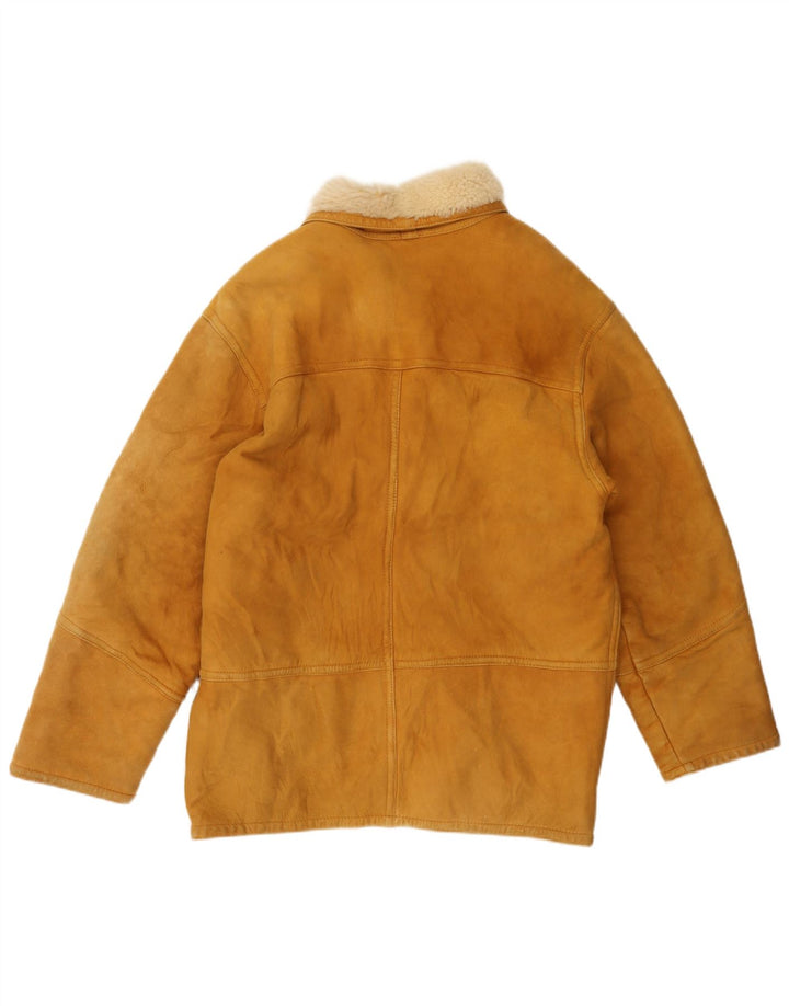 Jachetă din shearling pentru bărbați VINTAGE IT 52 XL bej din shearling