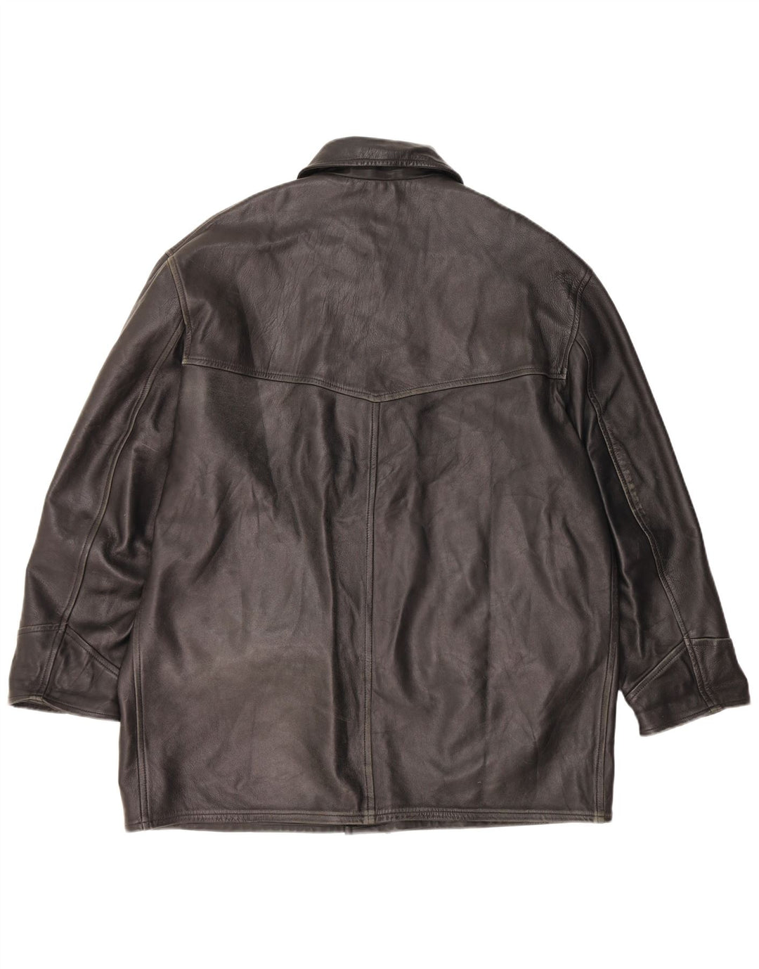 Jachetă de piele pentru bărbați VINTAGE UK 42 XL din piele neagră